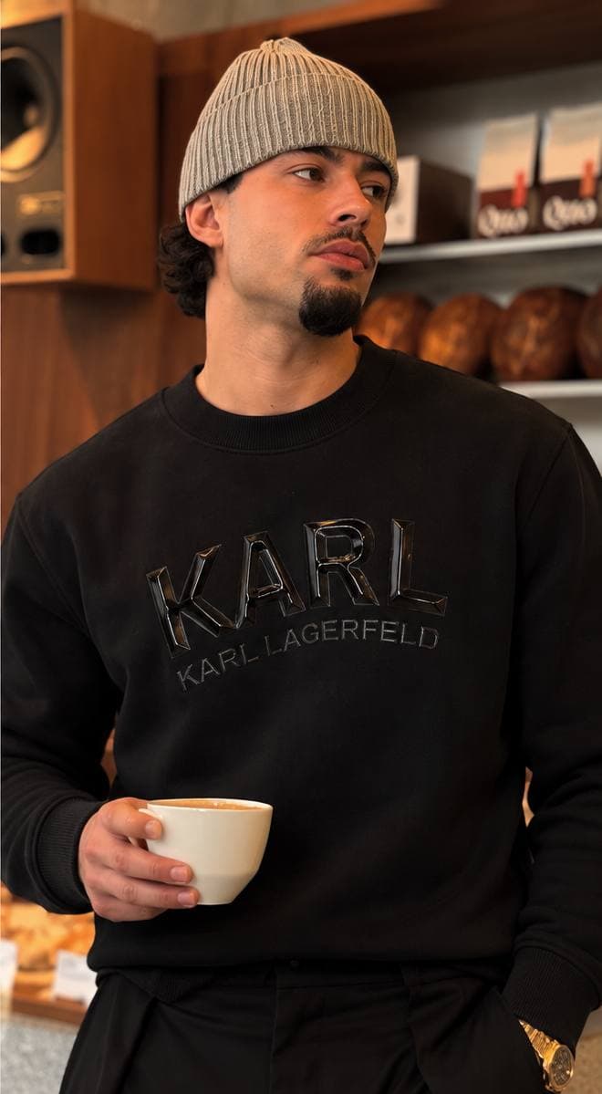 Glossy Logo Sweatshirt in Black, photo 2