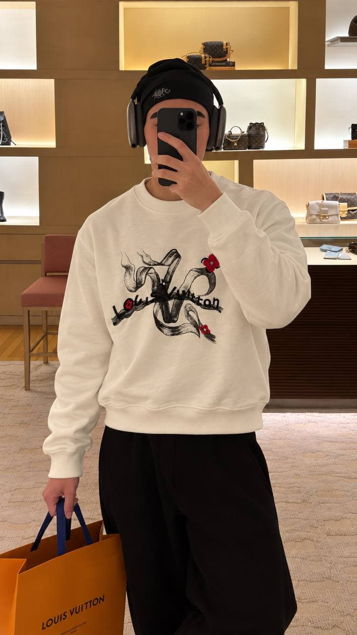 Snake Graphic Sweatshirt in White, photo 3