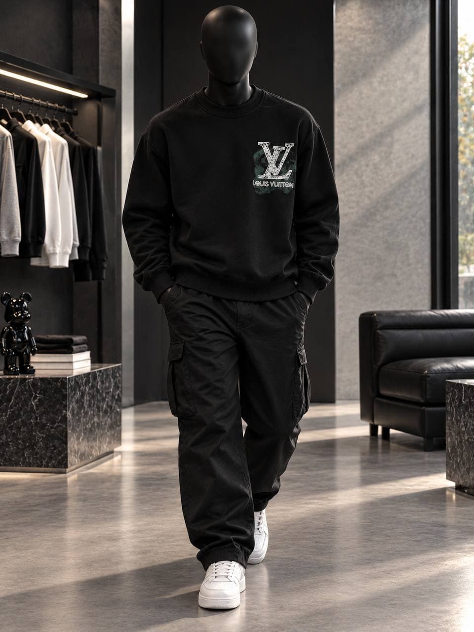 Big Back Print Sweatshirt in Black, photo 2