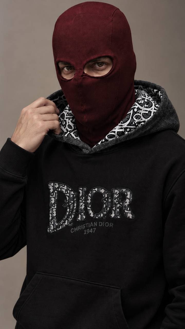 Embroidered Logo Hoodie in Black