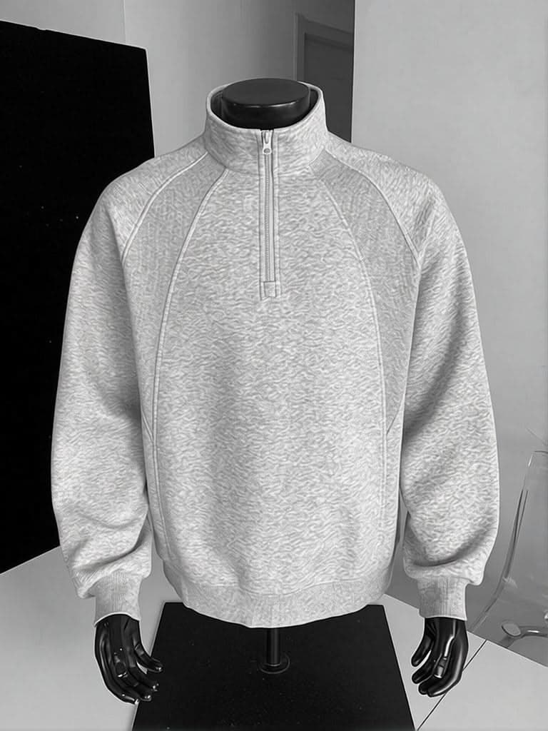 Raglan Quarter-Zip in Grey