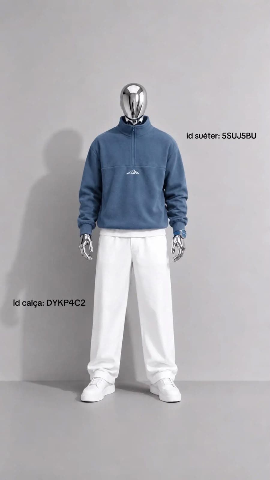 Fleece Quarter-Zip in Blue