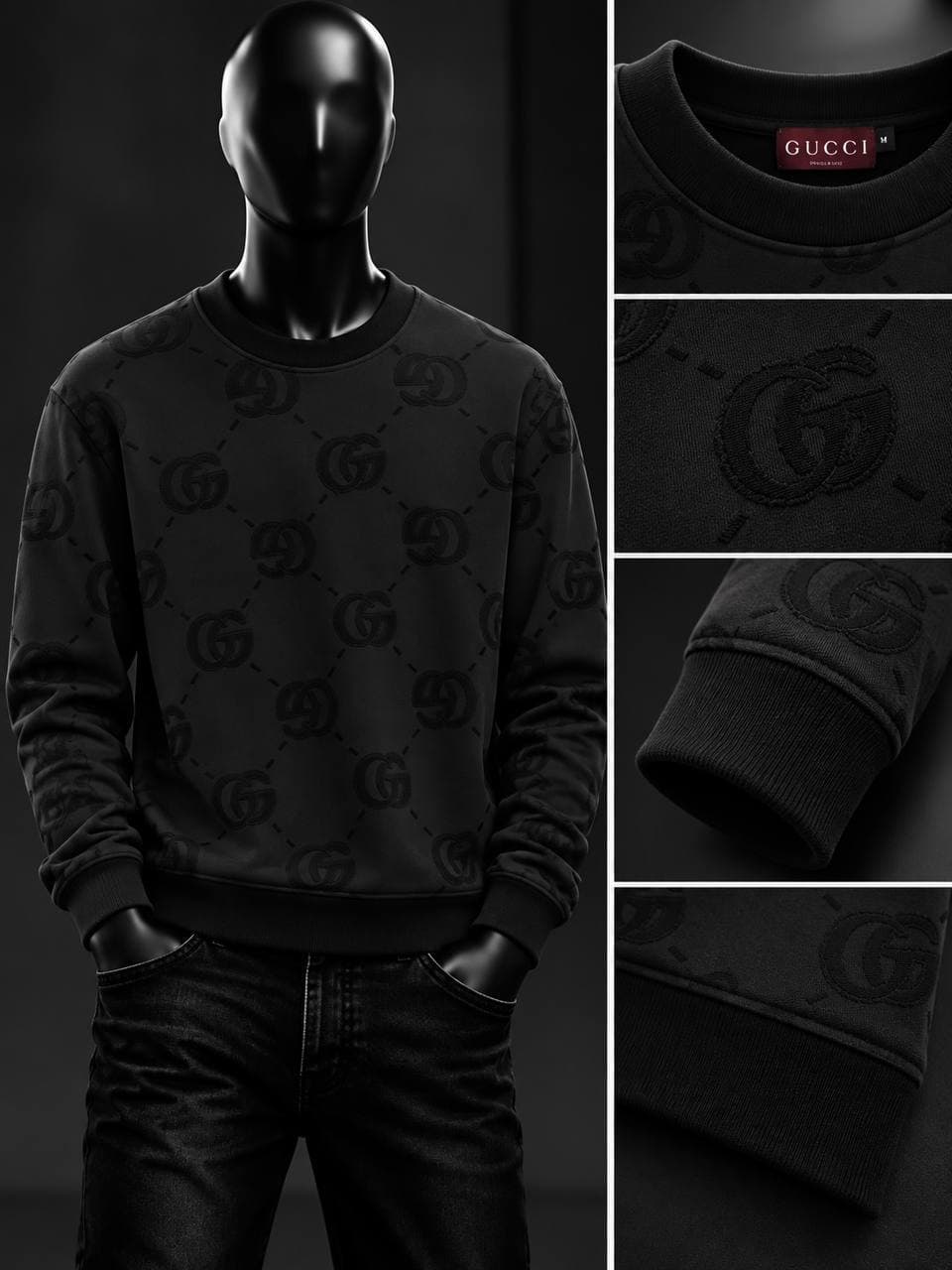 Embossed Circle Monogram Sweatshirt