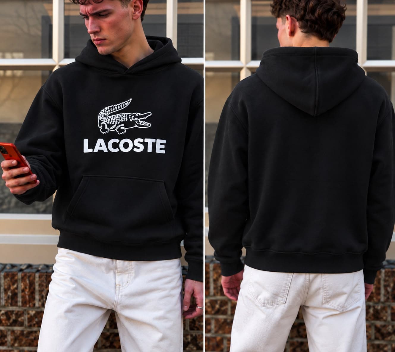 Big Logo Hoodie in Black