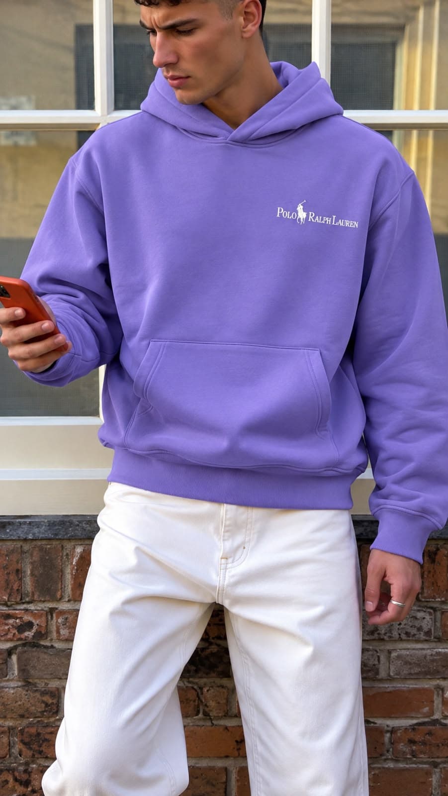 Script Logo Hoodie in Purple
